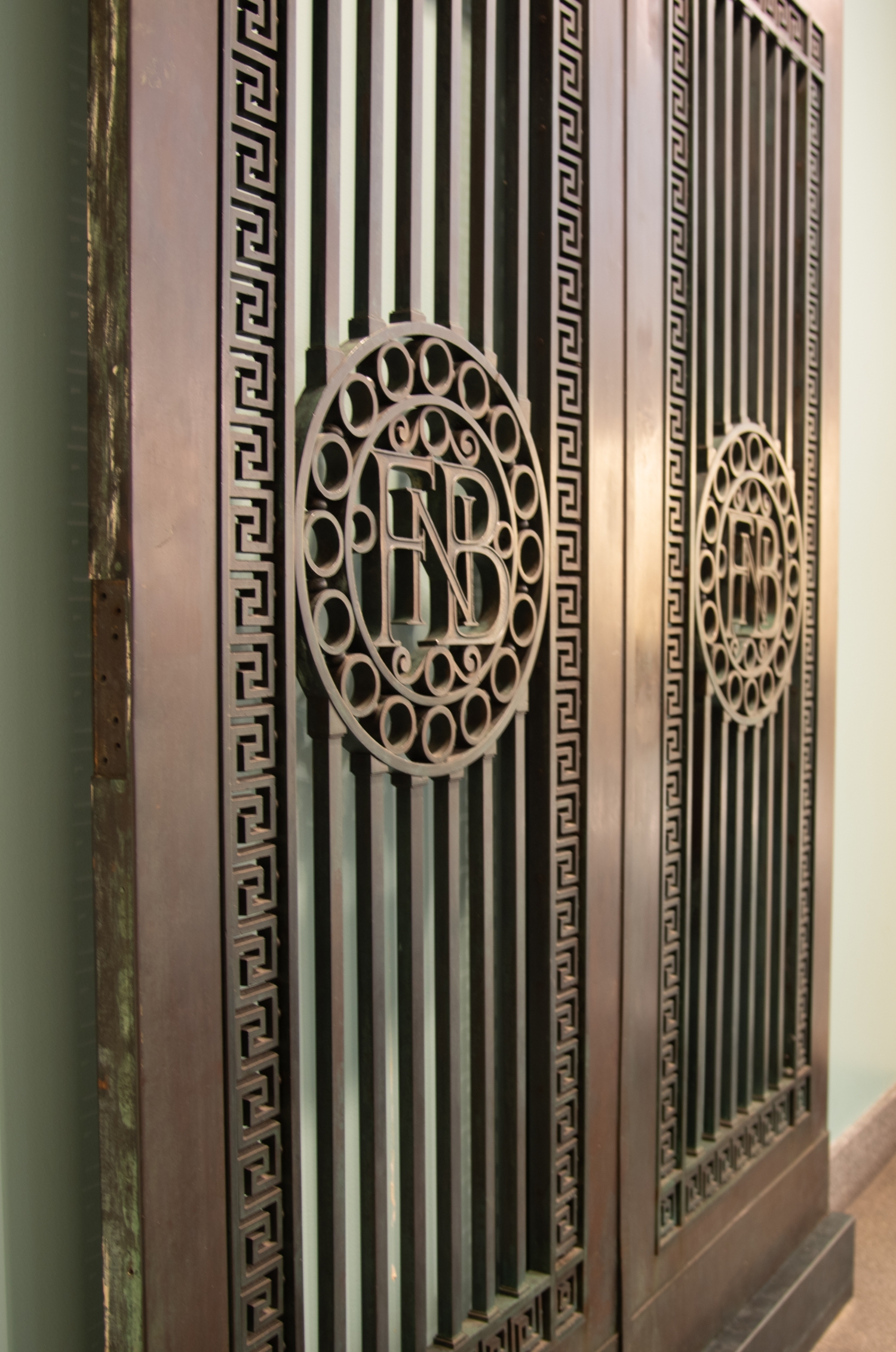 First National Bank Bronze Door detail