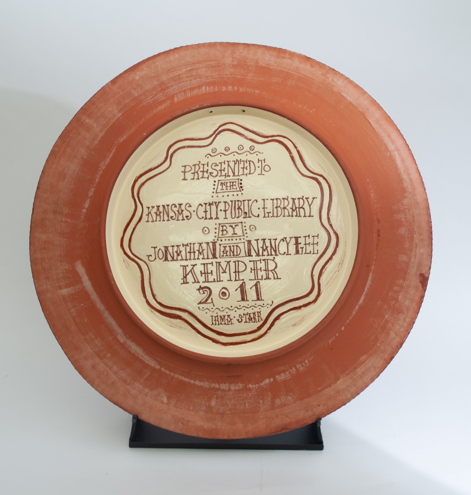 KCPL Commemorative Plate, back