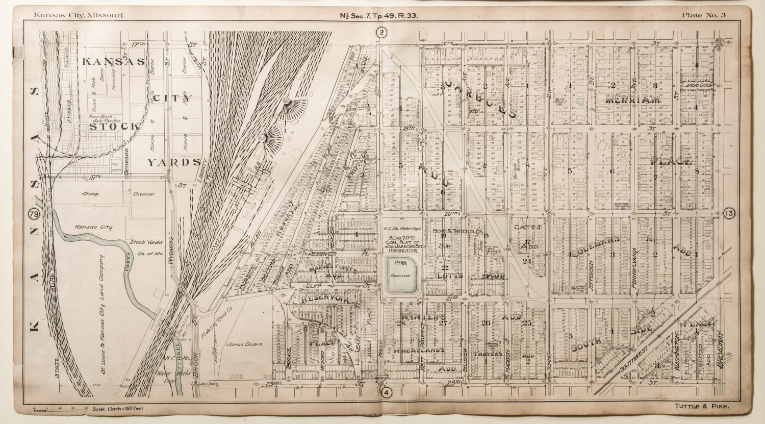 Map of Kansas City Stockyards, Plate 3