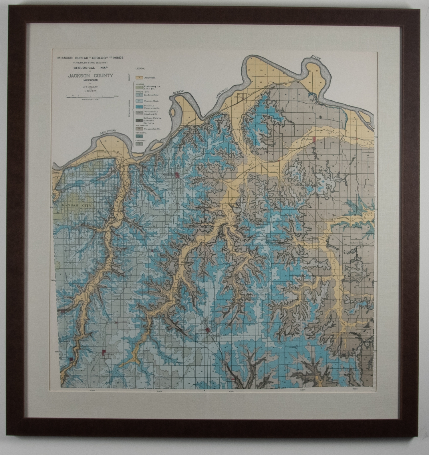 Missouri Bureau of Geology and Mines Map of Jackson County, MO