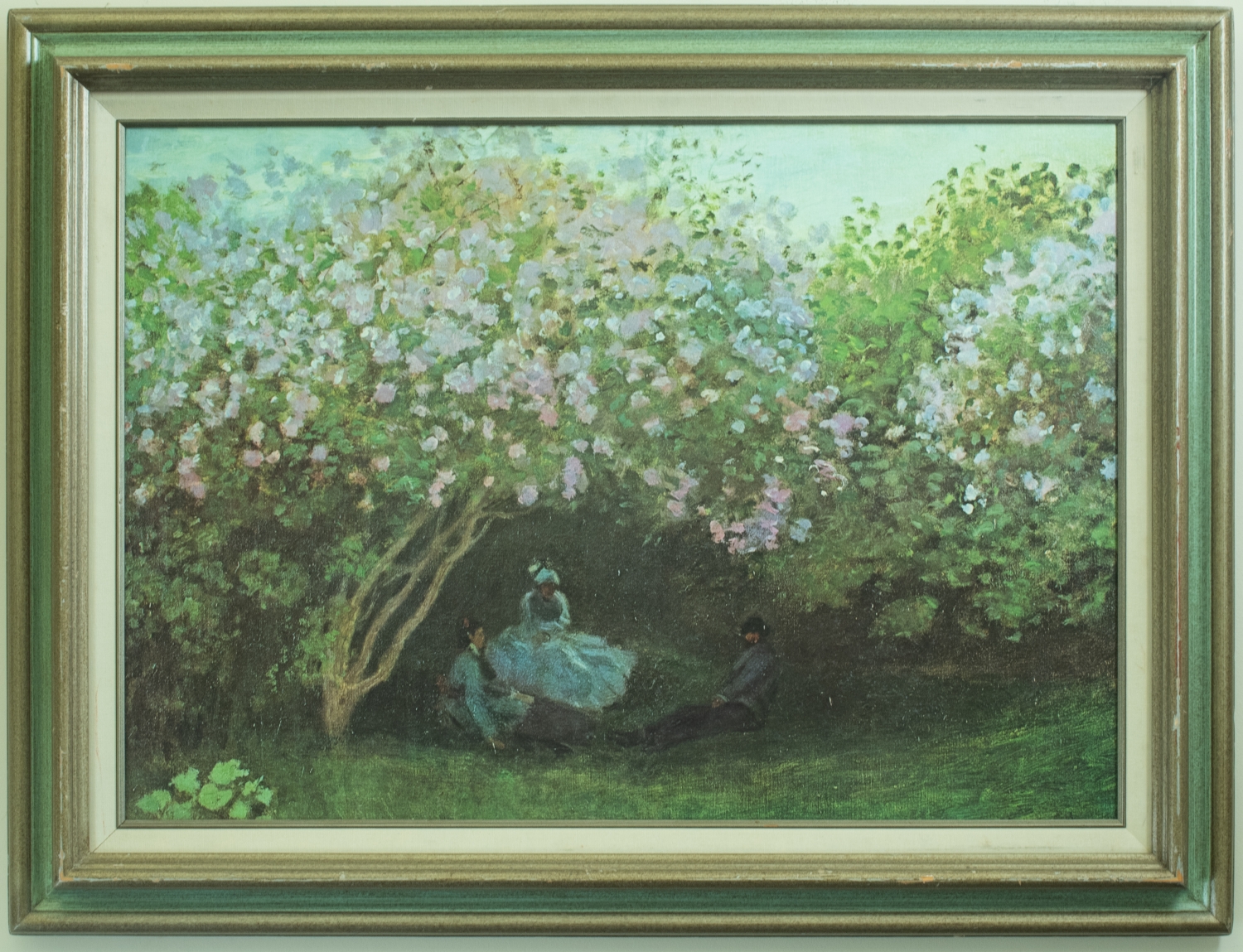 Reproduction of Monet's The Rest Under Lilacs