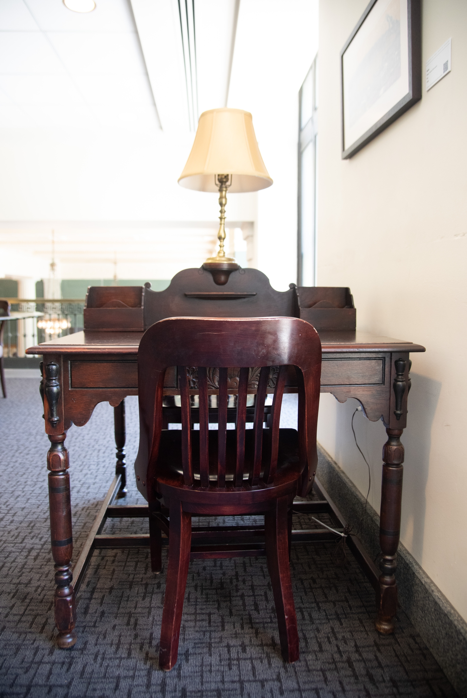 19th c. Secretariat Desk, alternate view