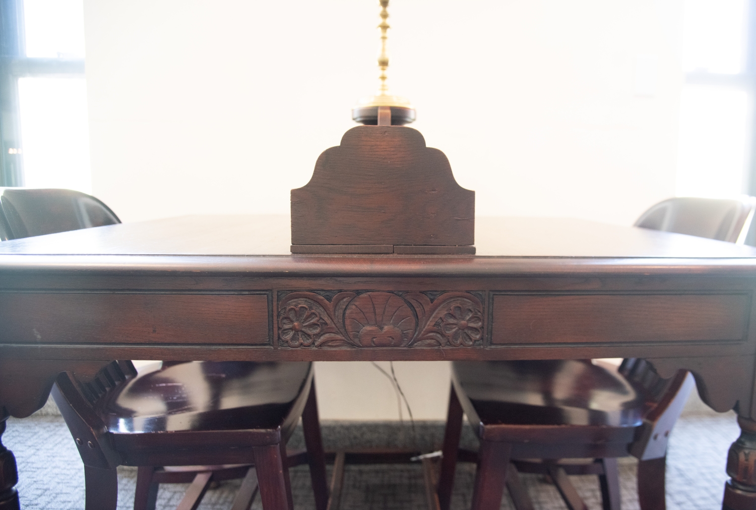 19th c. Secretariat Desk, detail