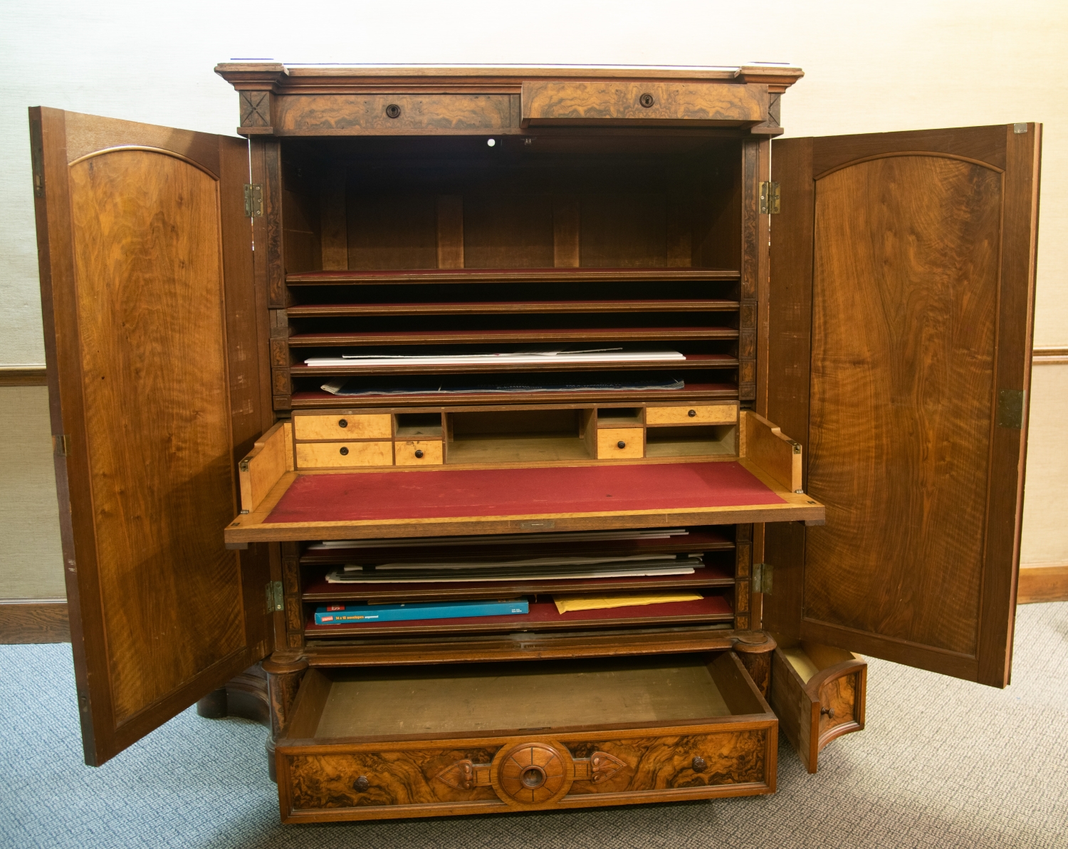 Victorian Cabinet, fully open