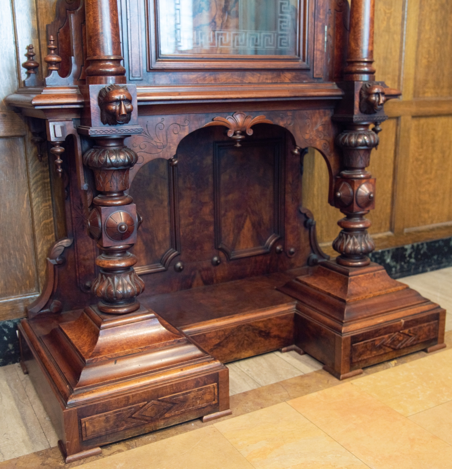 Victorian Centennial Clock Base detail