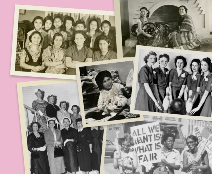 6 photographs of women