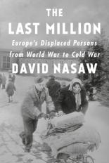 The cover of the Last Million shows a black and white photo of a man and a woman pushing a sled full of items through the snow