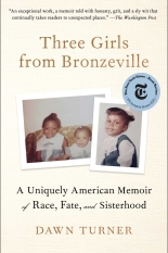 Two photos of three young girls