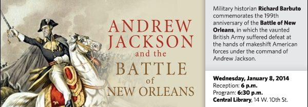 painting of Andrew Jackson in battle