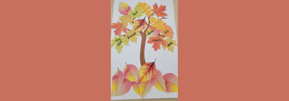 tree made from craft supplies