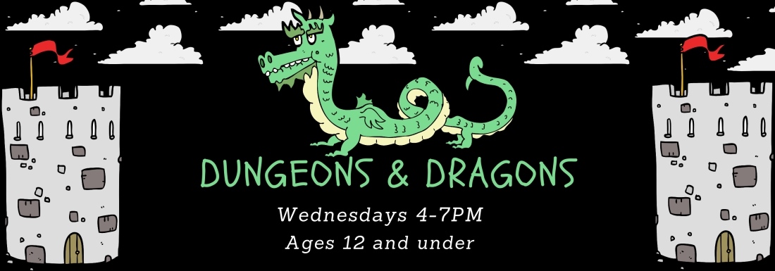 illustration of dragon, castles, and clouds