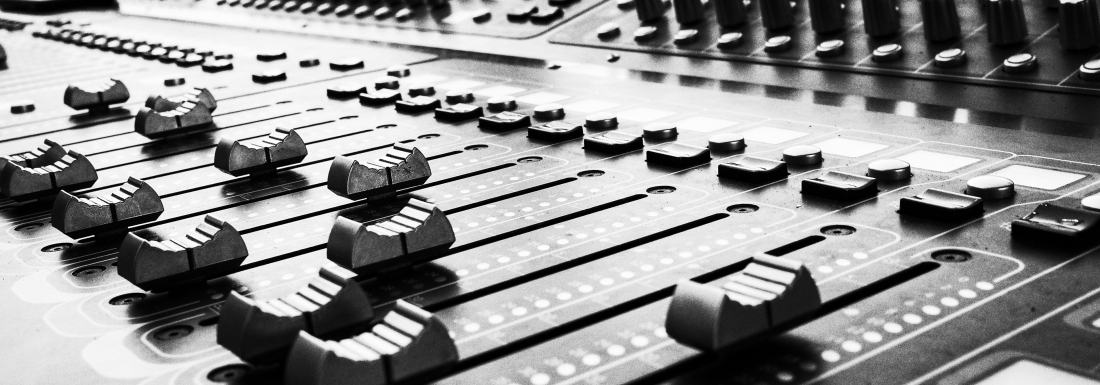 sound board in black and white
