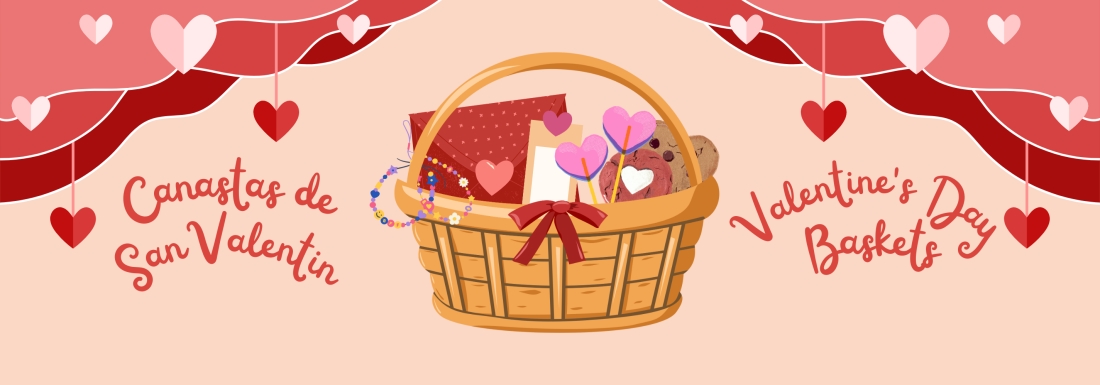illustration of hearts and basket