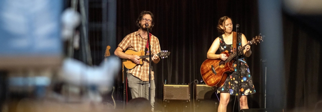 two acoustic string players