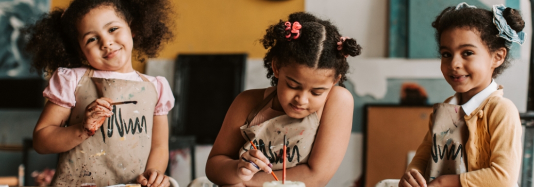 3 girls painting