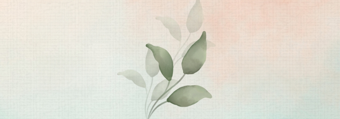 leaves in soothing watercolor