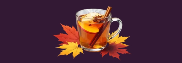 graphic illustration of hot cider in mug