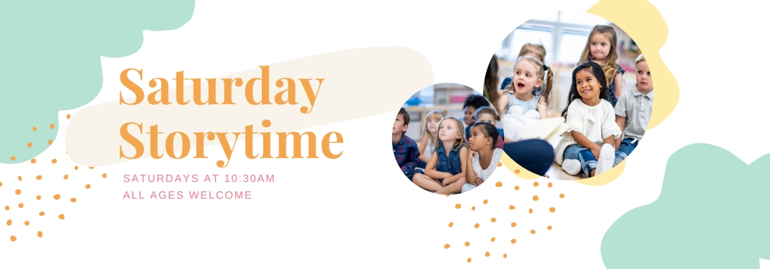 two photos of children at storytime