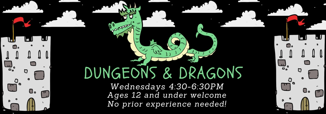 illustration of dragon, castles, and clouds