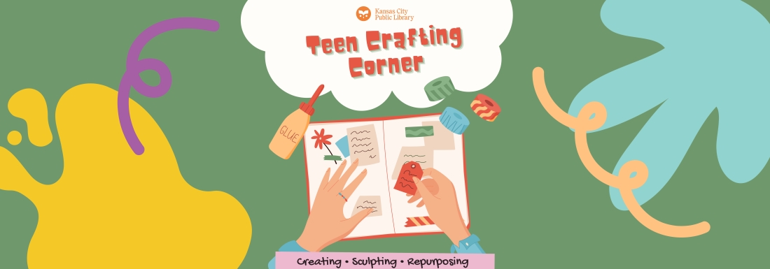 illustration of hands making scrapbook