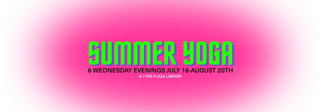 neon green text over bright pink fading circle