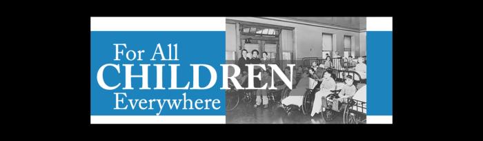 children in wheelchairs and hospital beds