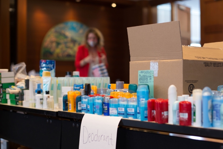 The hygiene drive is an annual Library tradition on the MLK Day of Service.