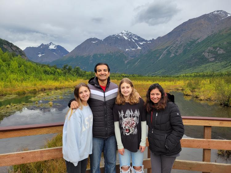 The author in Alaska with his family.
