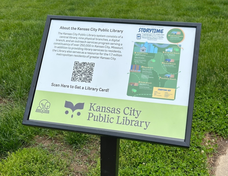 Book Walk sign at Gillham