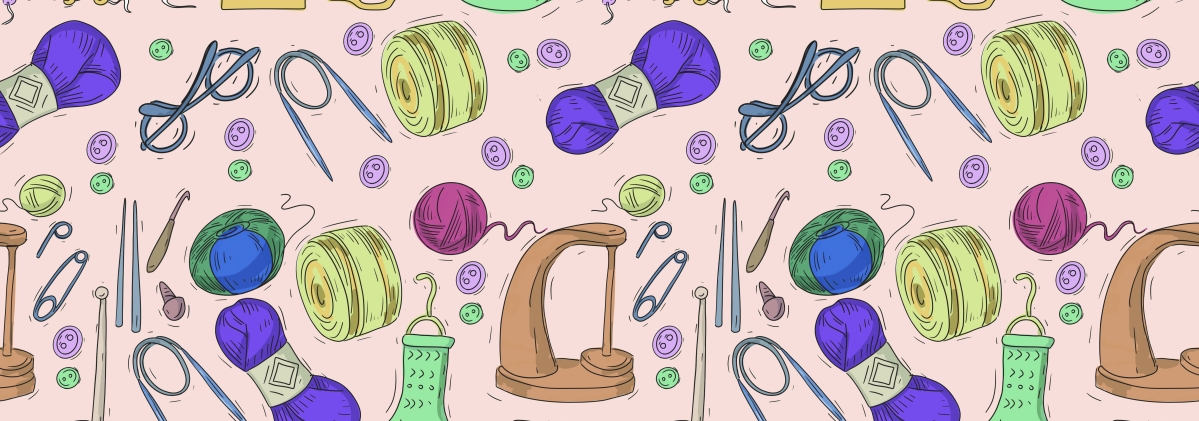 illustrations of crocheting tools