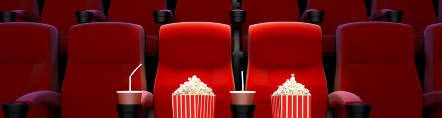 movie theater seating with refreshments