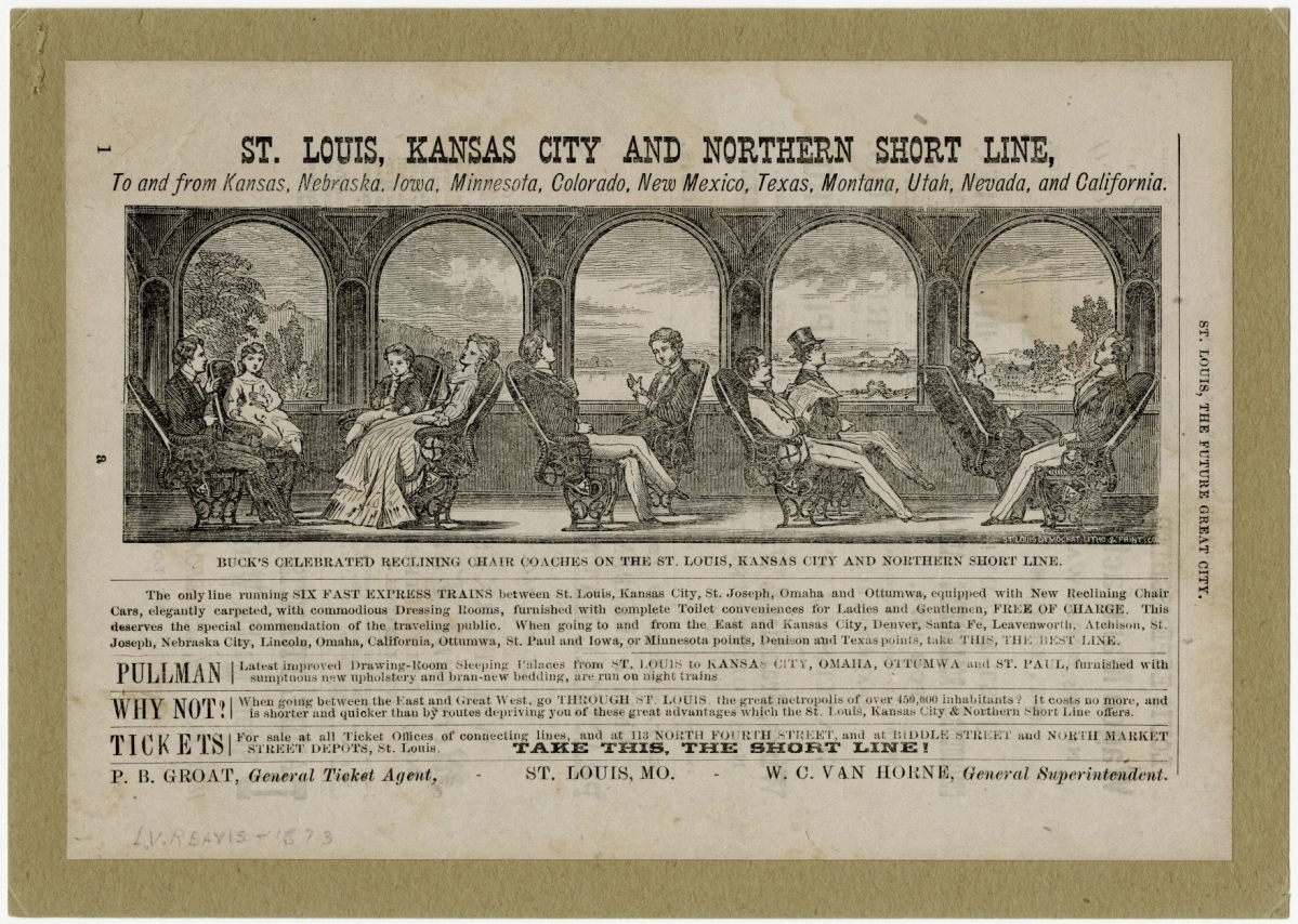 Railroad ad from 1873