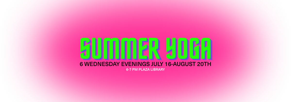 neon green text over bright pink fading circle