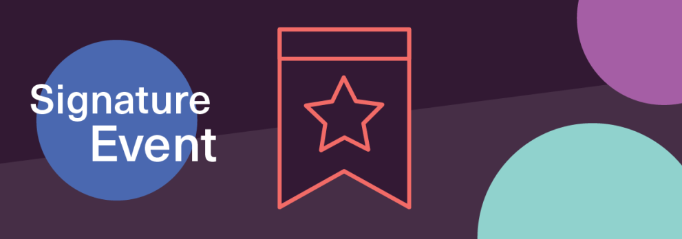 Signature event with starred banner