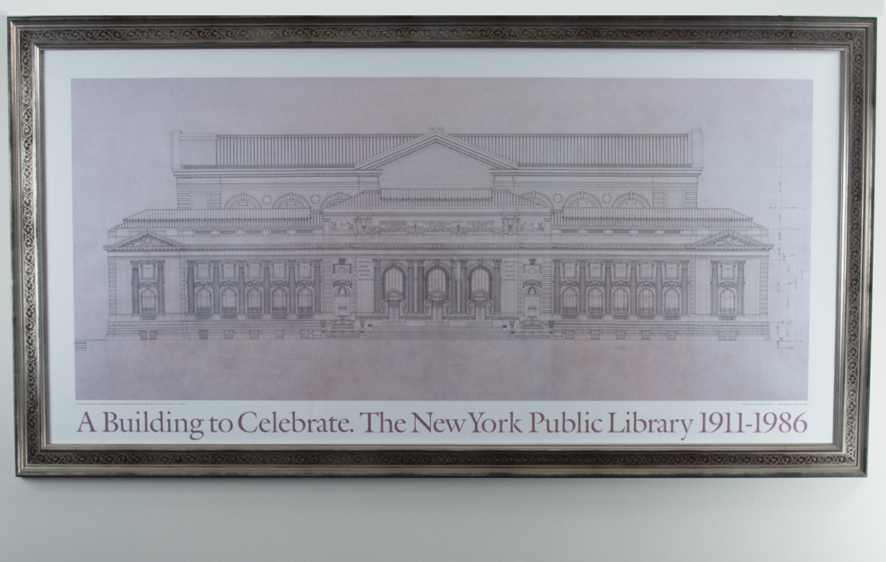 Architectural Drawing of the New York Public Library Architectural Drawing of the New York Public Library