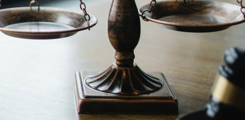 scales next to gavel