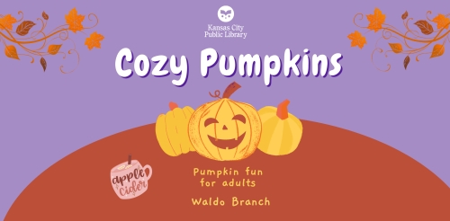illustrations of pumpkins, fall leaves, and mug