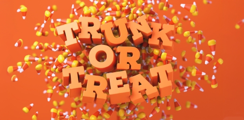 'trunk or treat' with candy corn
