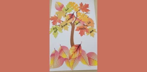 tree made from craft supplies