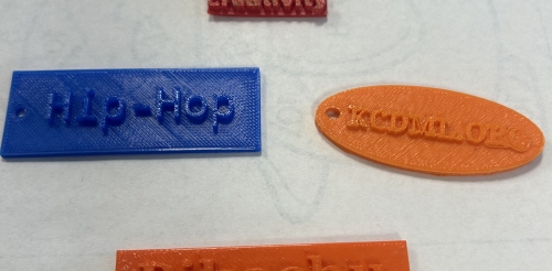 3D printed keychains