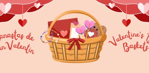 illustration of hearts and basket
