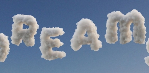 clouds spelling dreams