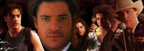 various photos of Brendan Fraser