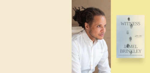 headshot of man and book cover