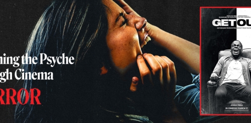 featured movie cover along with screaming girl