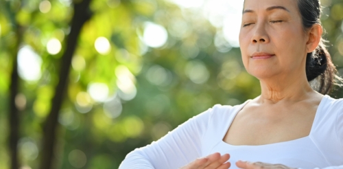 woman in relaxing pose