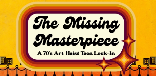 70s styled illustrations of an art heist