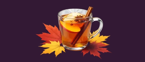 graphic illustration of hot cider in mug