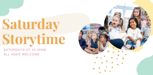 two photos of children at storytime