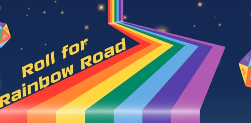 illustration of rainbow road